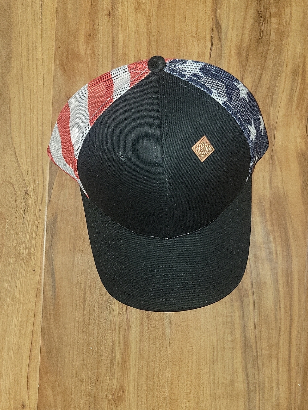 Kavu Black Front Trucker Cap with Red and White Mesh